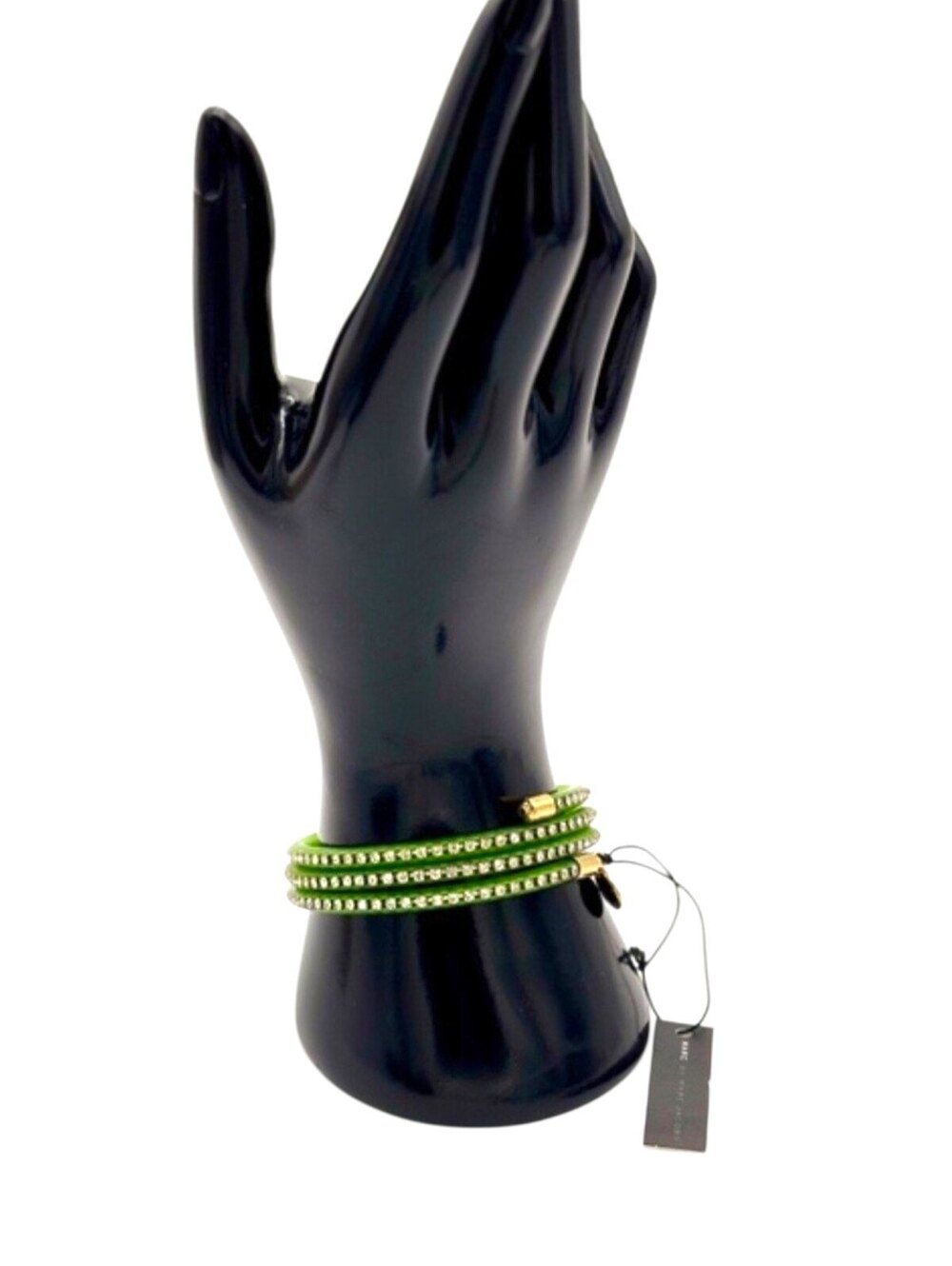Marc by Marc Jacobs Lime Green Crystal Embellished Wrap Bracelet